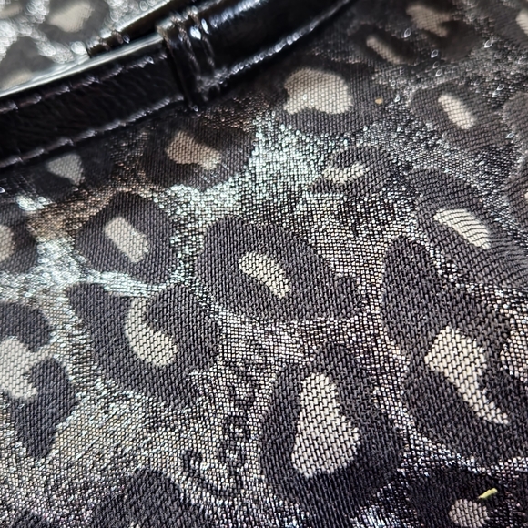 VINTAGE COACH audrey ocelot Metallic sparkly Bling Cheetah Print Shoulder Purse - Picture 6 of 16